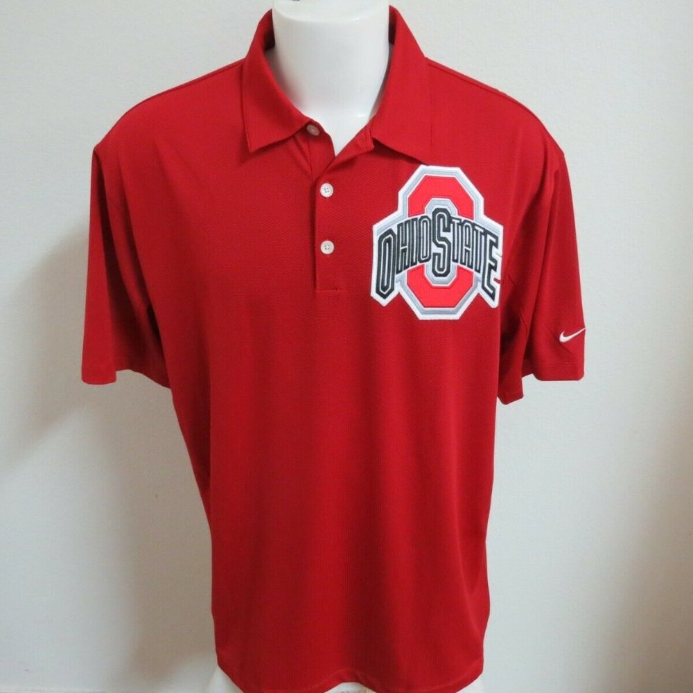 S-3XL Red Ohio State Nike Men's db #42V Polo Shirt